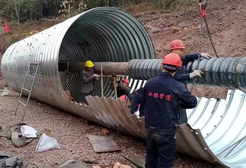 【钢波纹管厂家】钢波管安装工程案例实拍